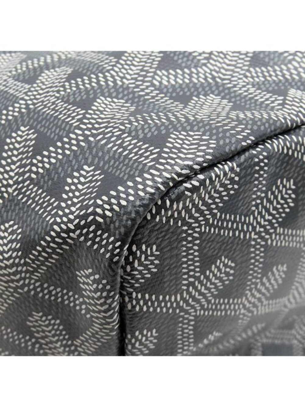 Goyard Tote Saint Louis PM Canvas Din Chevroche Gray Reversible Herringbone - Picture 4 of 6